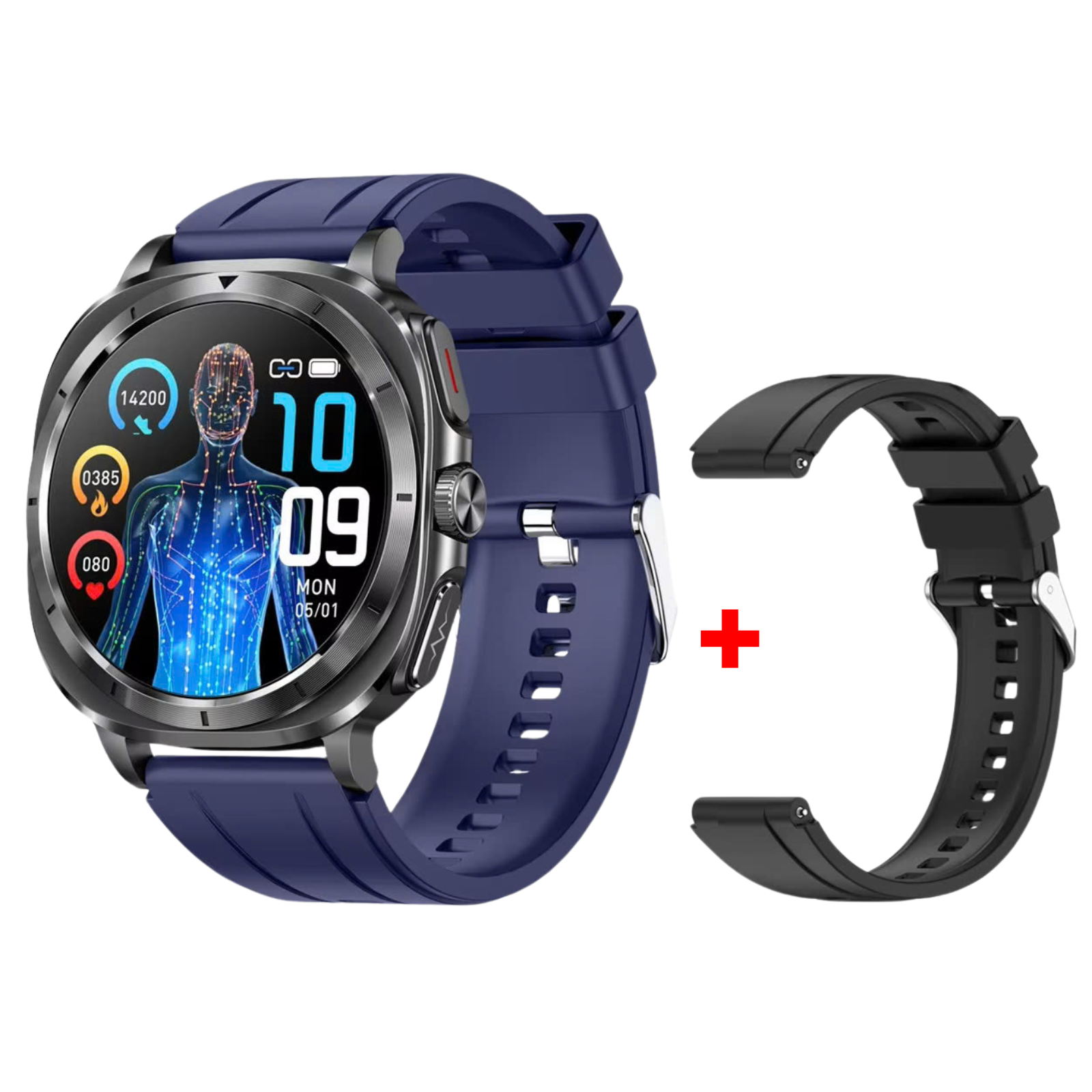 Sugafit® Fettle - Smart Watch 1.43inch Amoled ECG Health Monitoring Voice Assistant SOS Outdoor Sports Fitness Tracker