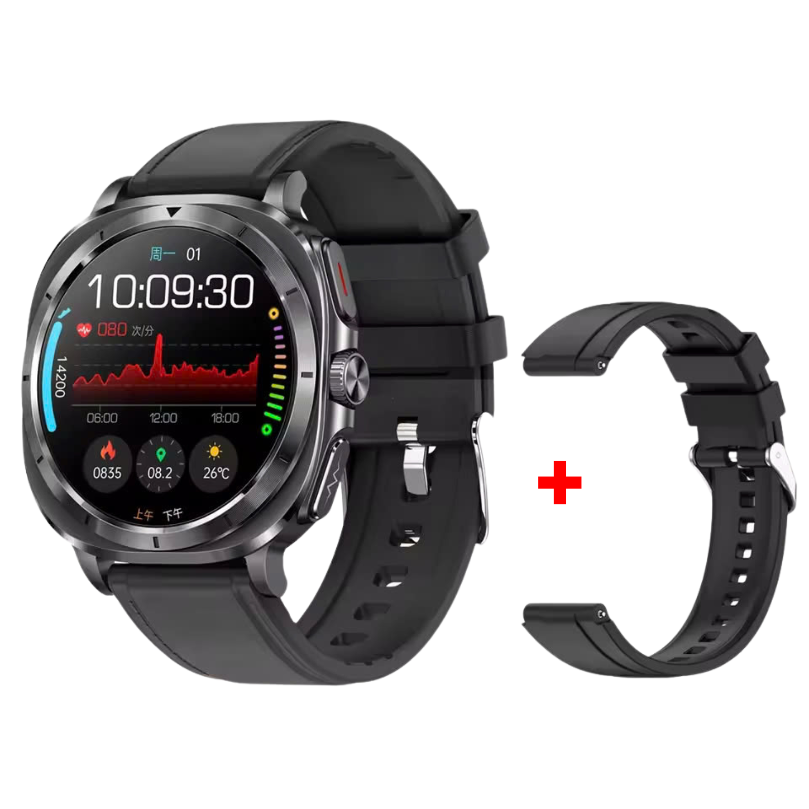 Sugafit® Fettle - Smart Watch 1.43inch Amoled ECG Health Monitoring Voice Assistant SOS Outdoor Sports Fitness Tracker