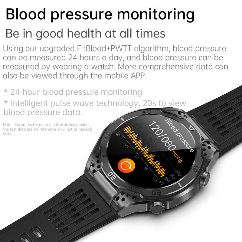 SugaS4 AMOLED ECG Blood Glucose Blood Pressure Heart Rate Bluetooth Voice Call Smart Watch