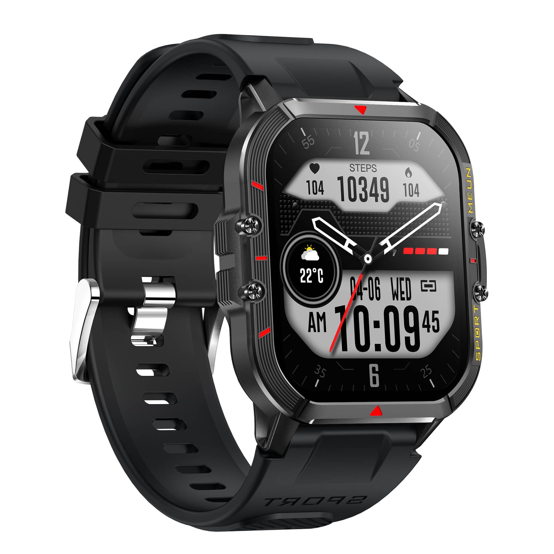 Suga56 Anti Drop Waterproof and Dust-proof Cold Resistant Military Sports Blood Glucose Heart Rate Monitor Health Smart Watch