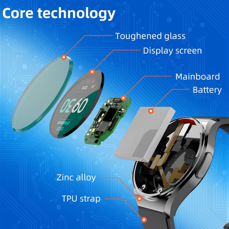 Suga09 One-click Blood Glucose Blood Pressure ECG/EKG HRV Heart Measurement Suga Pro Health Smart Watch