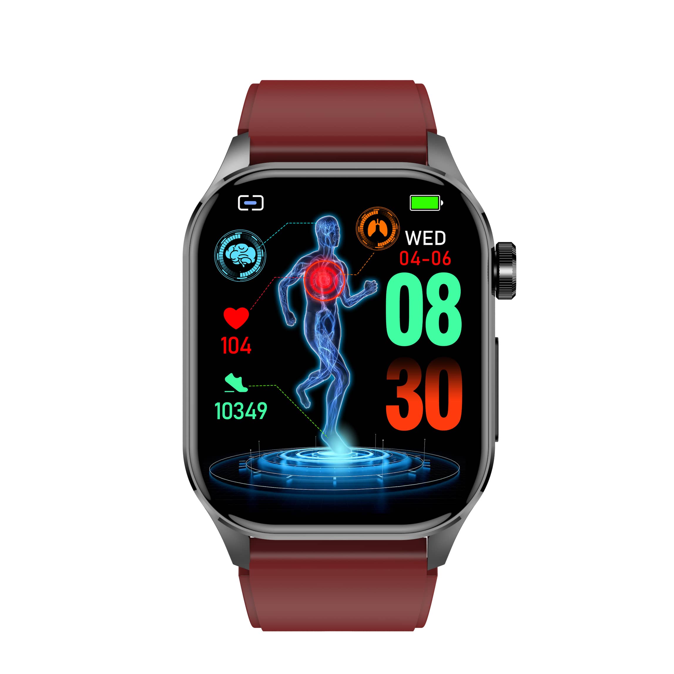 Suga580 ECG/EKG Blood Sugar Blood Pressure Call Intelligent Health Management Smart Watch