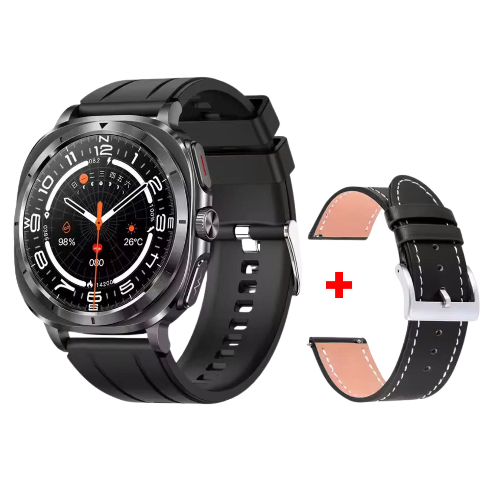 Sugafit® Fettle - Smart Watch 1.43inch Amoled ECG Health Monitoring Voice Assistant SOS Outdoor Sports Fitness Tracker