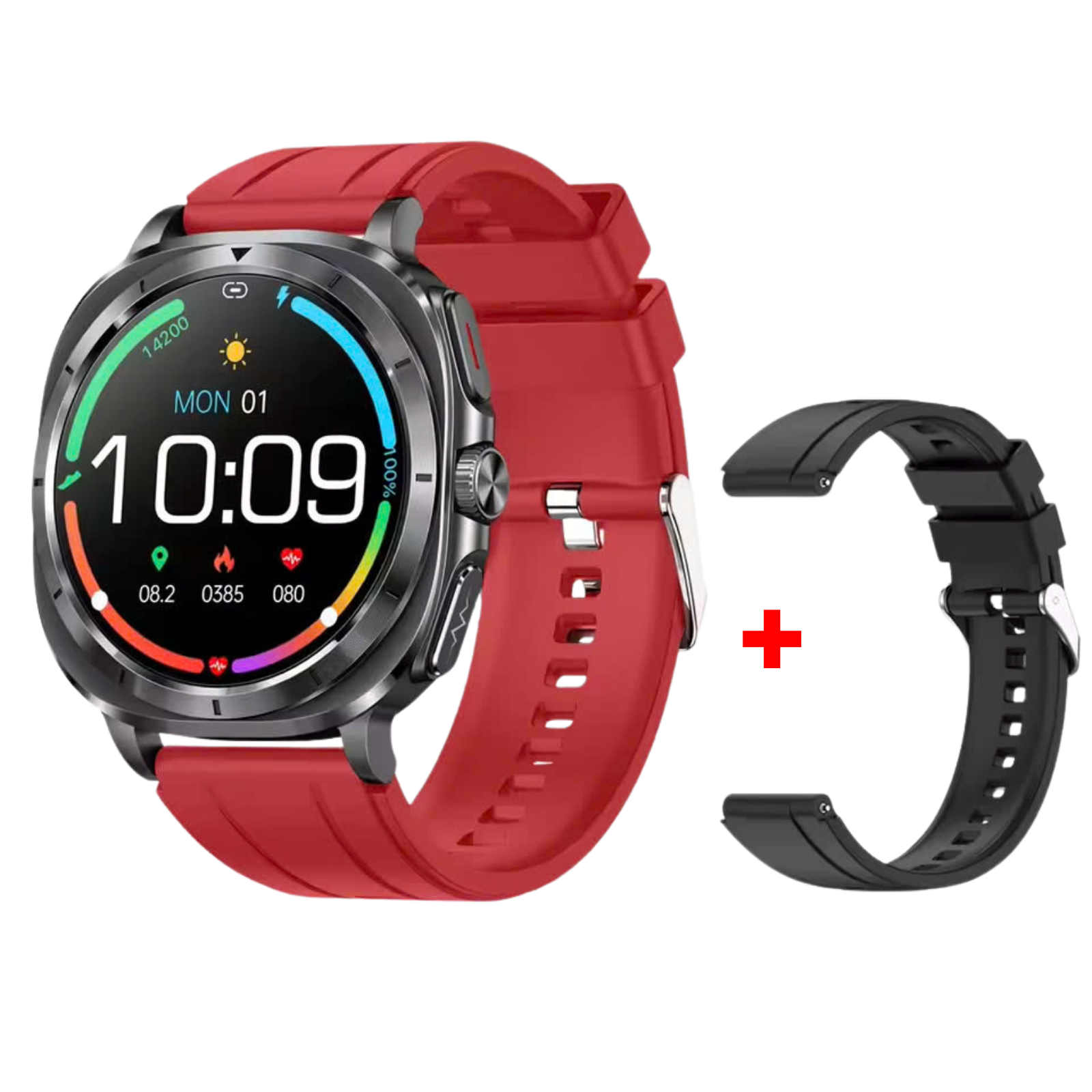 Sugafit® Fettle - Smart Watch 1.43inch Amoled ECG Health Monitoring Voice Assistant SOS Outdoor Sports Fitness Tracker