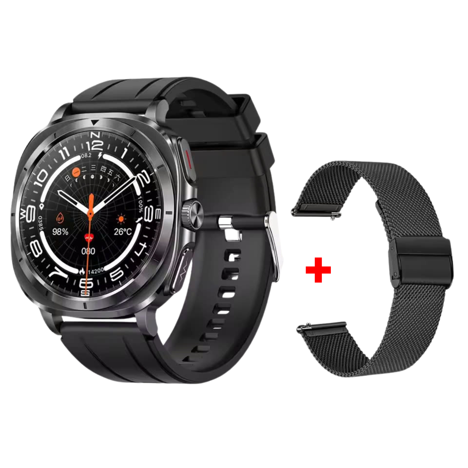 Sugafit® Fettle - Smart Watch 1.43inch Amoled ECG Health Monitoring Voice Assistant SOS Outdoor Sports Fitness Tracker