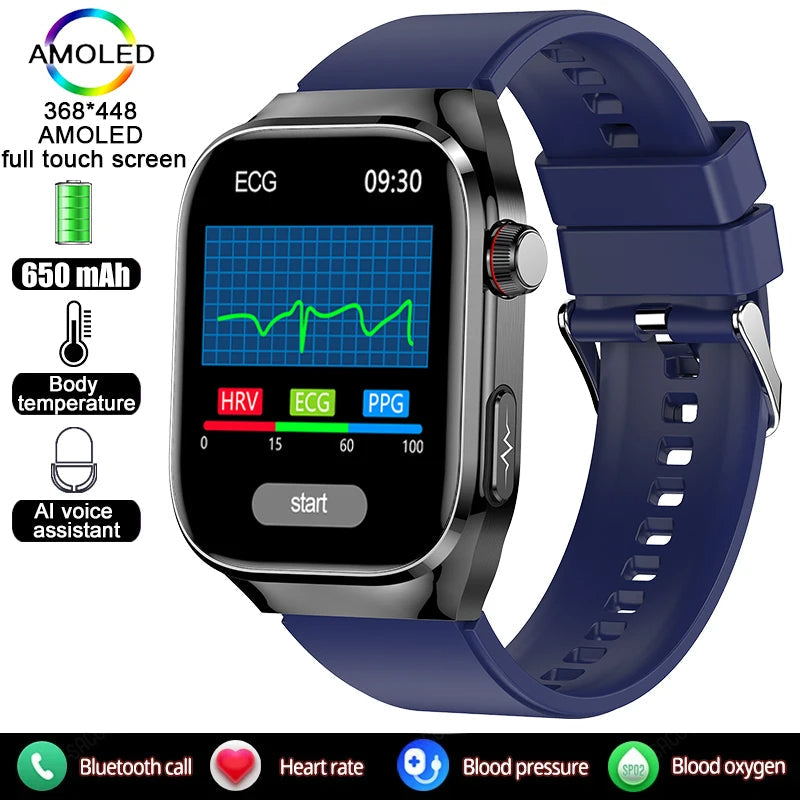 Sugafit® Lifetrack Ultra - Lipid uric Acid ECG/EKG Blood Sugar Blood Pressure Health Management Smart Watch