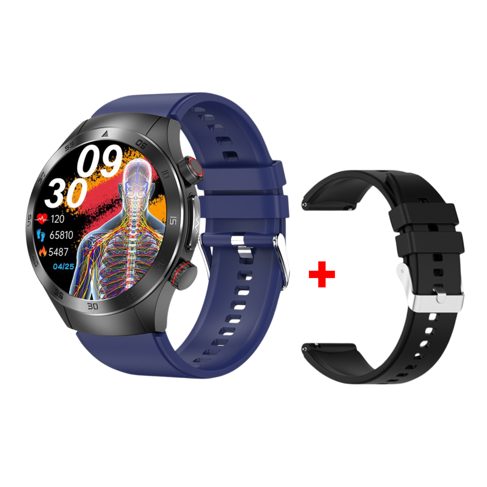 Sugafit® HealthWave Max - Best Medical Diagnosis Smart Watch, Blood Lipids Uric Acid Blood Glucose watch, ECG+PPG Fitness Tracker