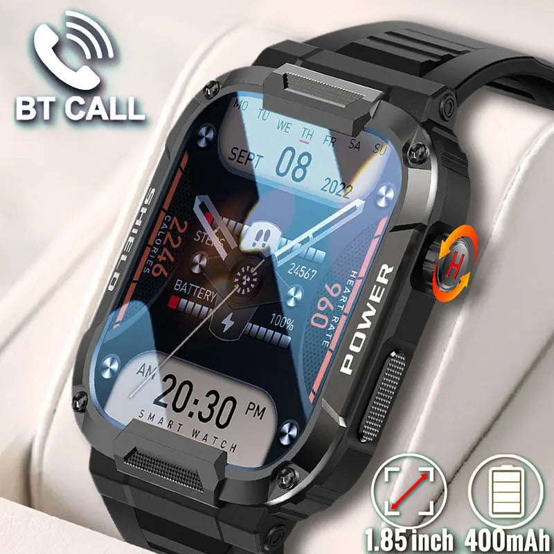 Sugafit® Strive - Men Smart Watch Military Healthy Monitor AI Voice Bluetooth Call Fitness Waterproof Sports Smartwatch