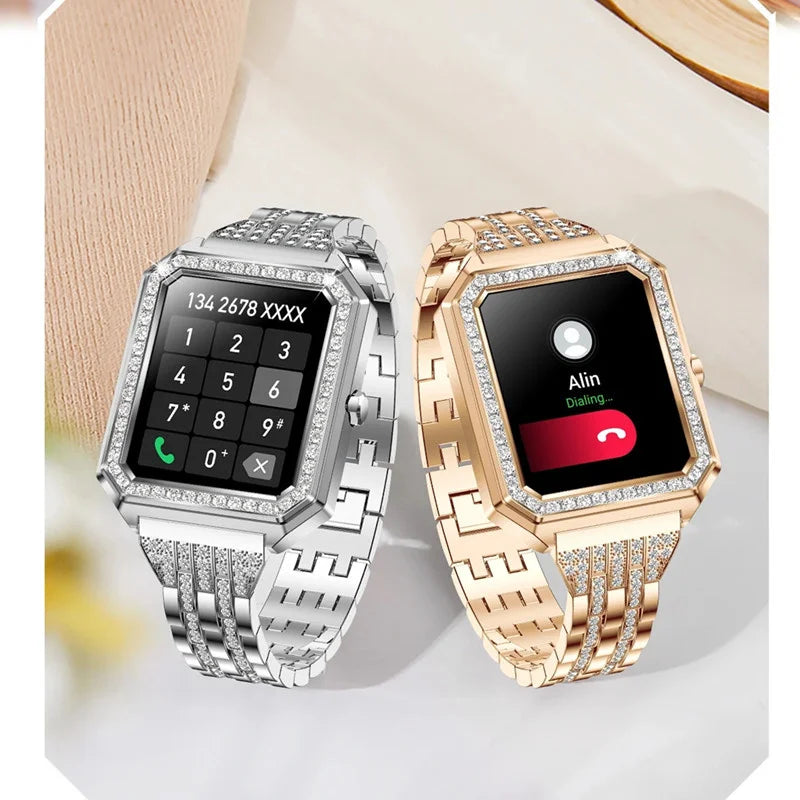 Sugafit® Aquamarine - Smart Watch Ladies Bluetooth Call Health Monitor Blood Pressure Fitness Tracker For Women