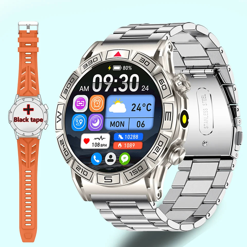 Sugafit® Shield - Smart Watch Men Altitude Compass GPS Sports 1ATM Waterproof Watch Bluetooth Talk SmartWatches