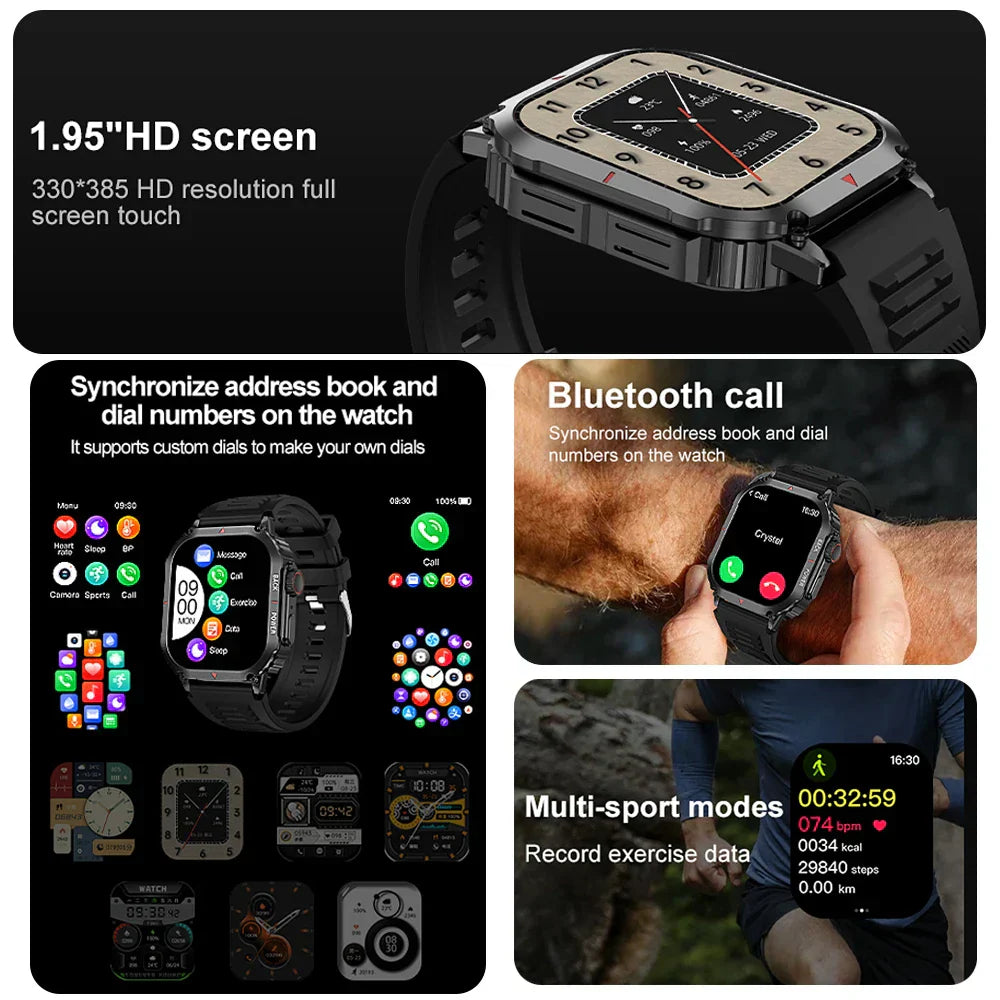 Sugafit® Regulus - Smart Watch Men AMOLED HD Screen Heart Rate Health Tracker Bluetooth Call IP68