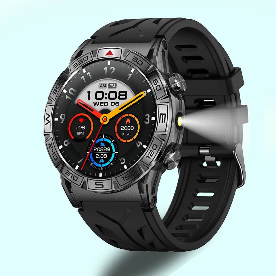 Sugafit® Shield - Smart Watch Men Altitude Compass GPS Sports 1ATM Waterproof Watch Bluetooth Talk SmartWatches