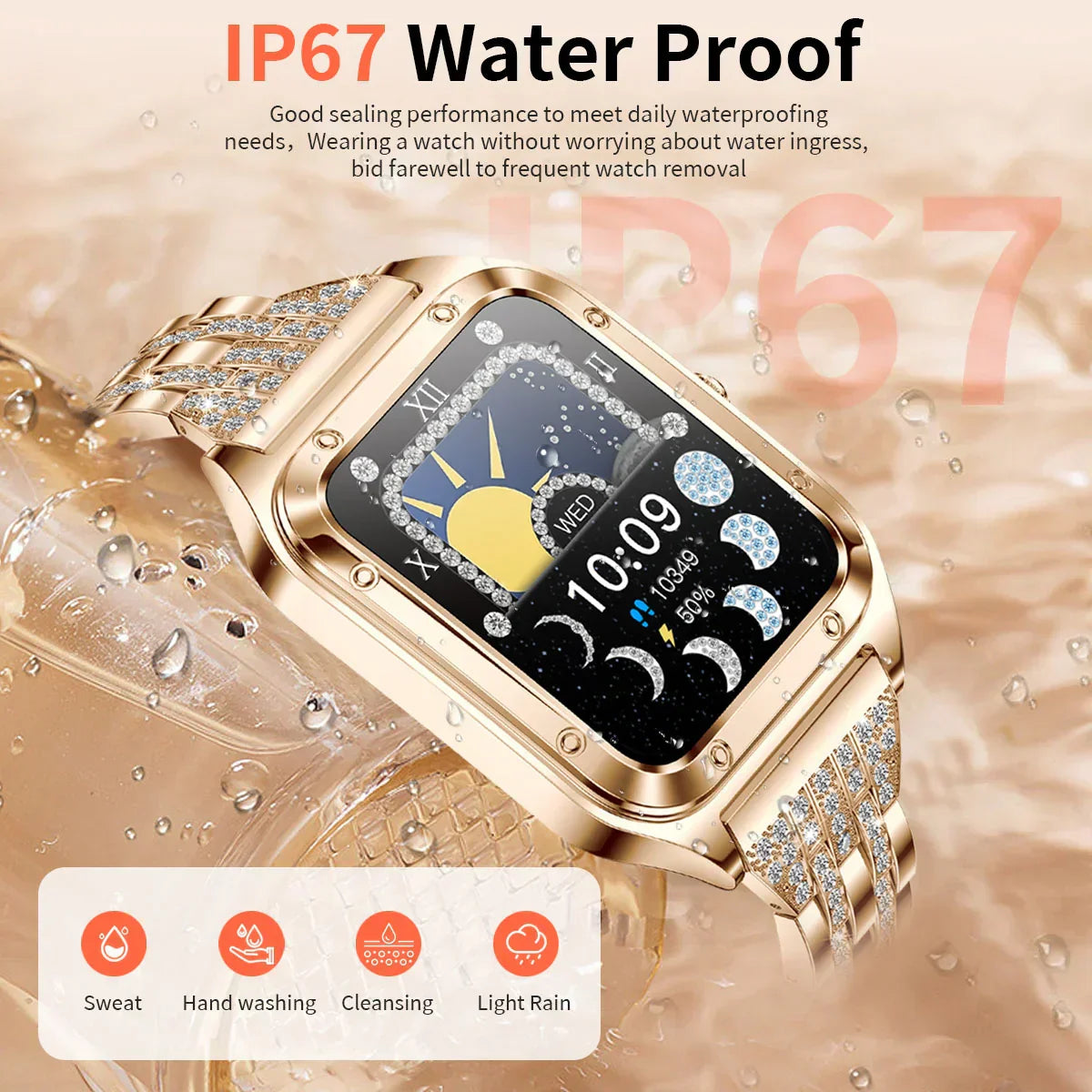 Sugafit® Tender - Smart Watch Woman Sport Fitnes AI Voice Control Full Touch Bracelet Bluetooth Call Waterproof