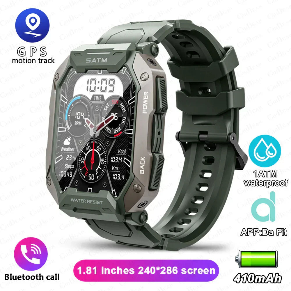 Sugafit® Force - Smart Watch Men Bluetooth Full Touch Screen 5ATM Waterproof Watches Sports