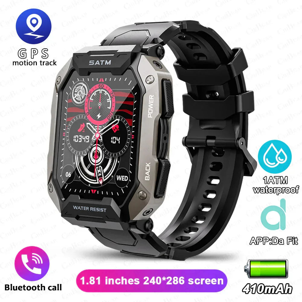 Sugafit® Force - Smart Watch Men Bluetooth Full Touch Screen 5ATM Waterproof Watches Sports
