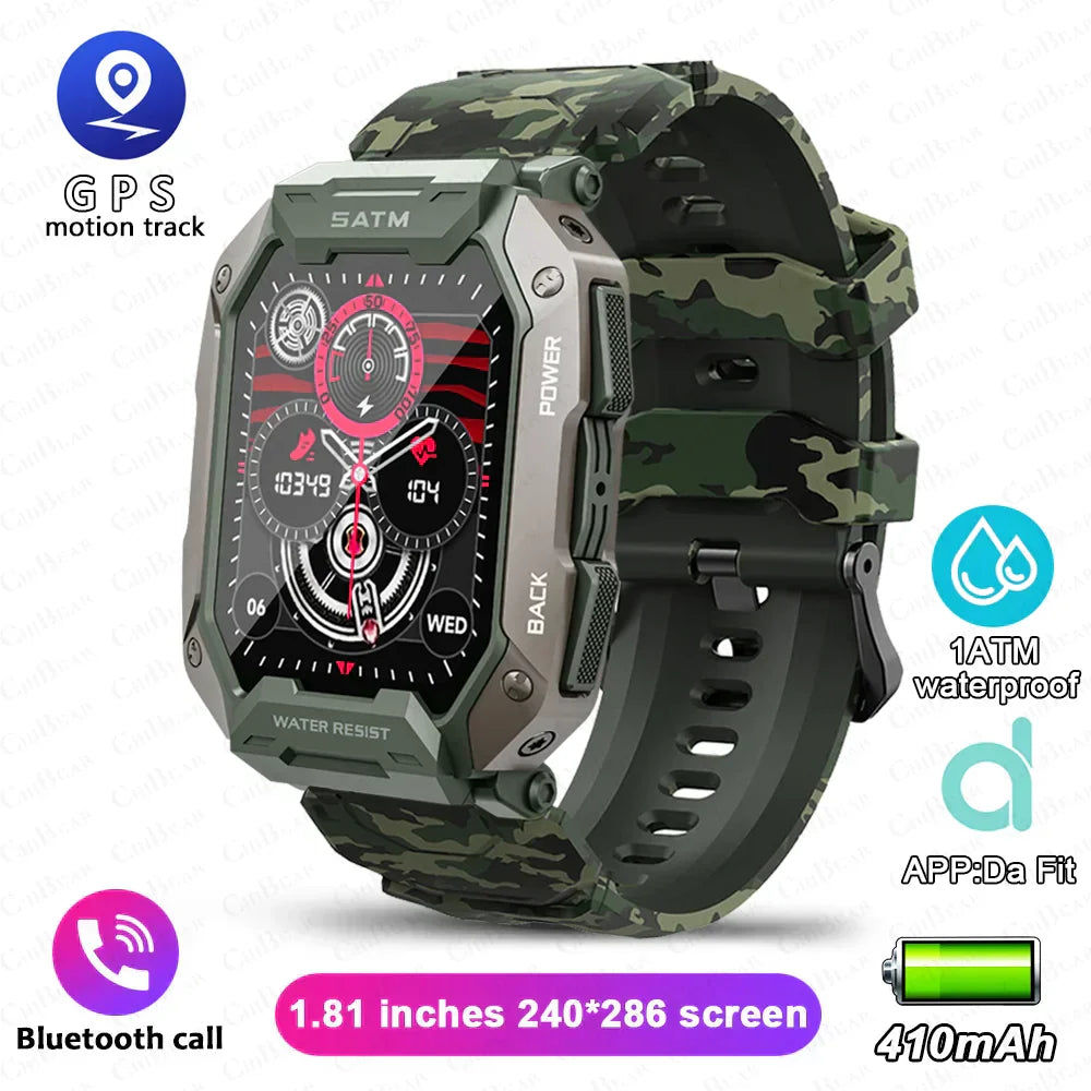 Sugafit® Force - Smart Watch Men Bluetooth Full Touch Screen 5ATM Waterproof Watches Sports