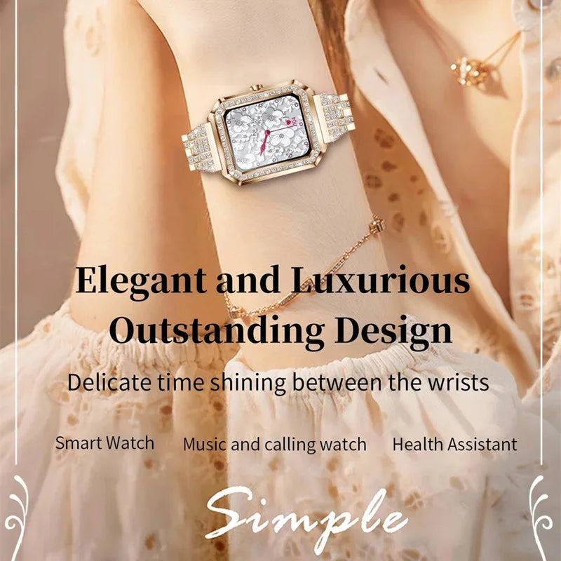 Sugafit® Aquamarine - Smart Watch Ladies Bluetooth Call Health Monitor Blood Pressure Fitness Tracker For Women