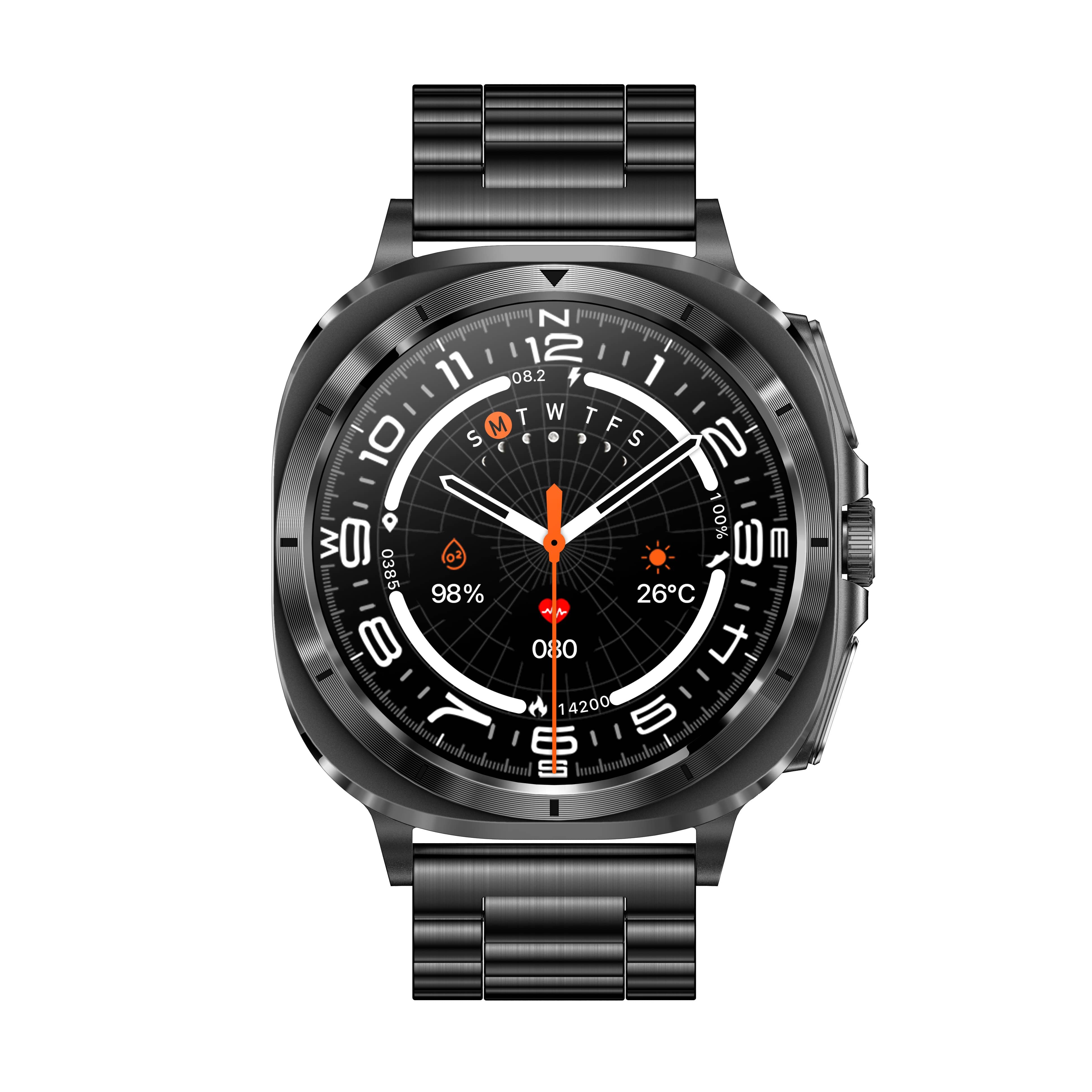 Suga492 One-click ECG/EKG Blood Glucose Blood Pressure Call Intelligent Sports Health Smart Watch