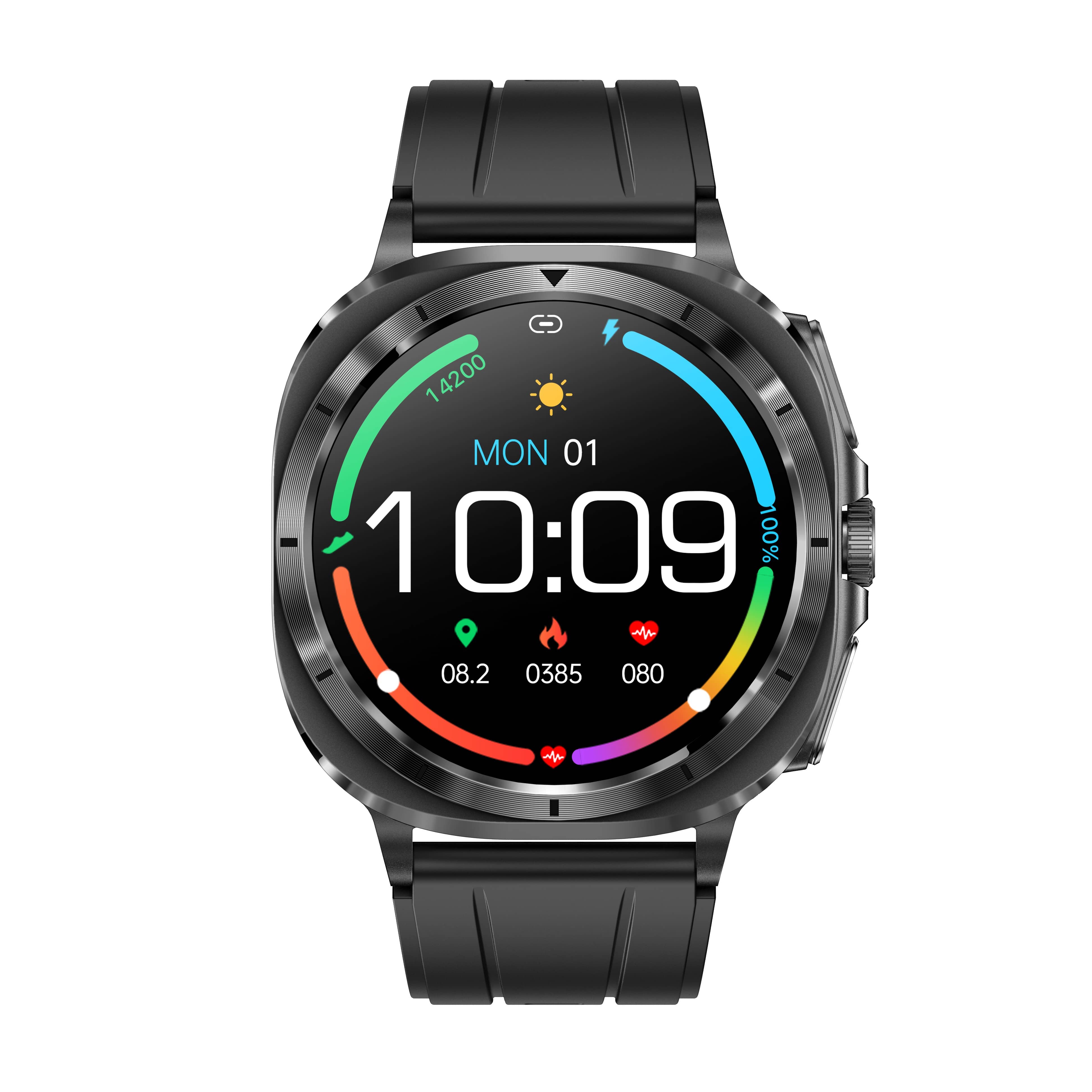 Suga492 One-click ECG/EKG Blood Glucose Blood Pressure Call Intelligent Sports Health Smart Watch