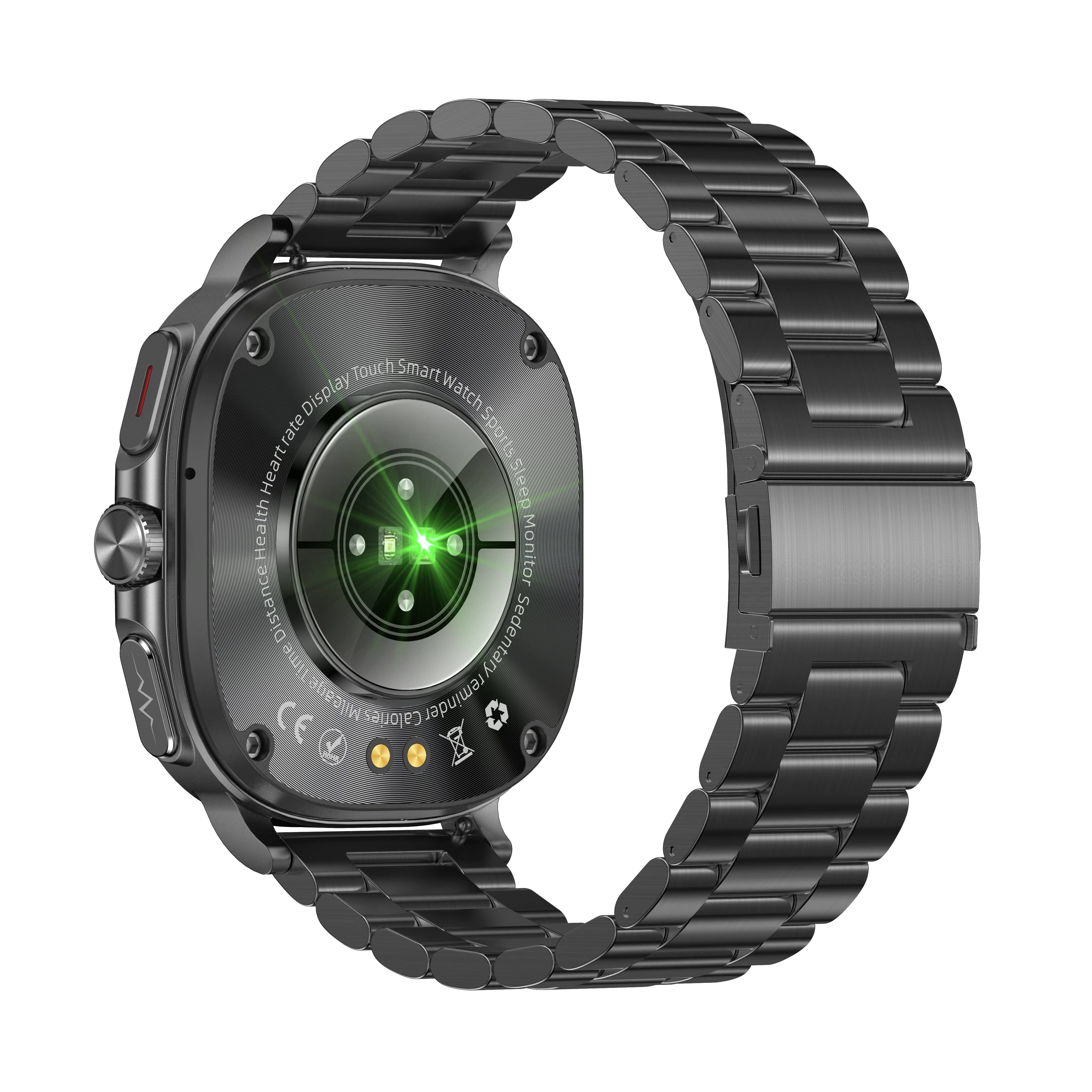 Suga492 One-click ECG/EKG Blood Glucose Blood Pressure Call Intelligent Sports Health Smart Watch