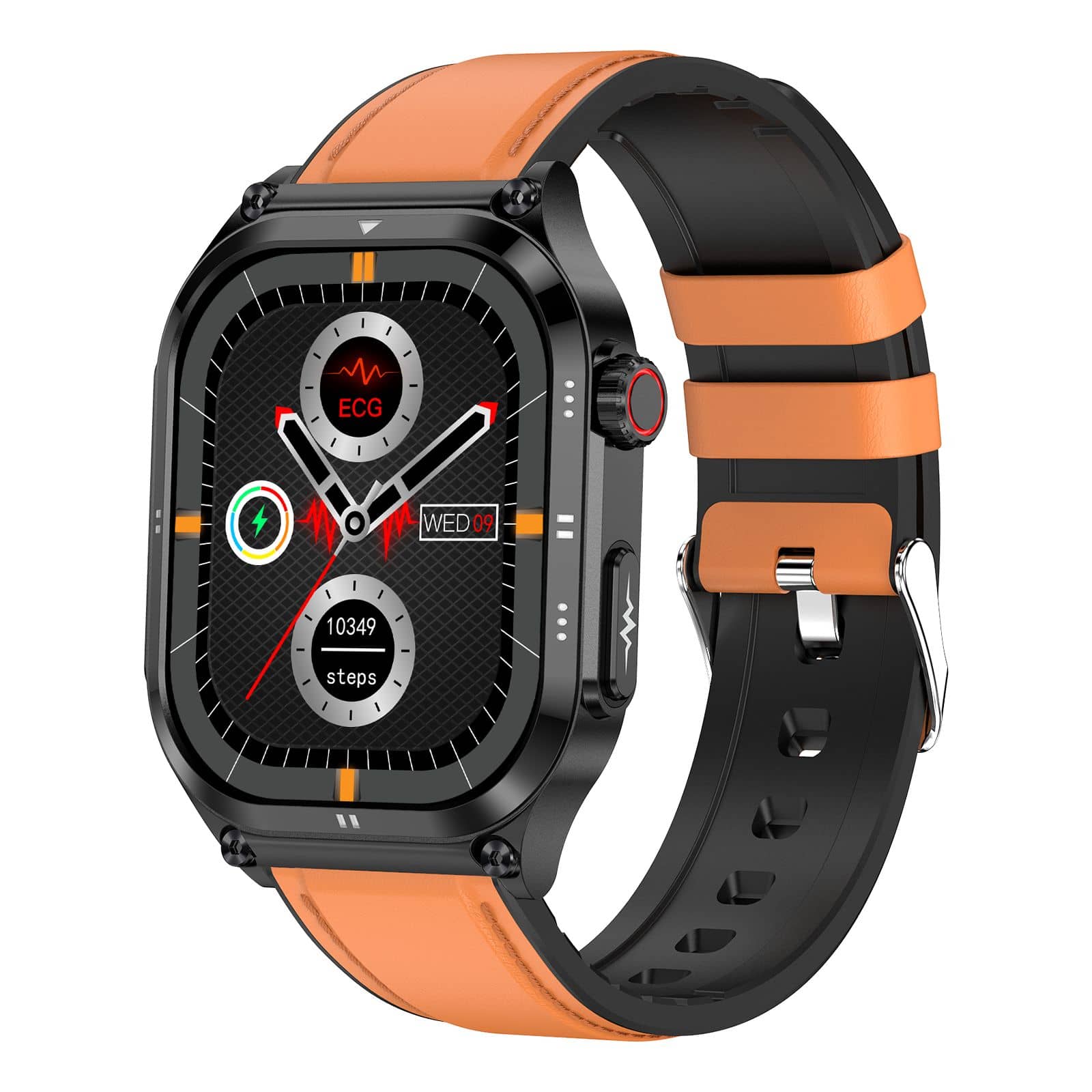 Suga281 AMOLED Slim Blood Glucose Outdoor ECG/EKG Bluetooth Calls Health Measurement Smart Watch