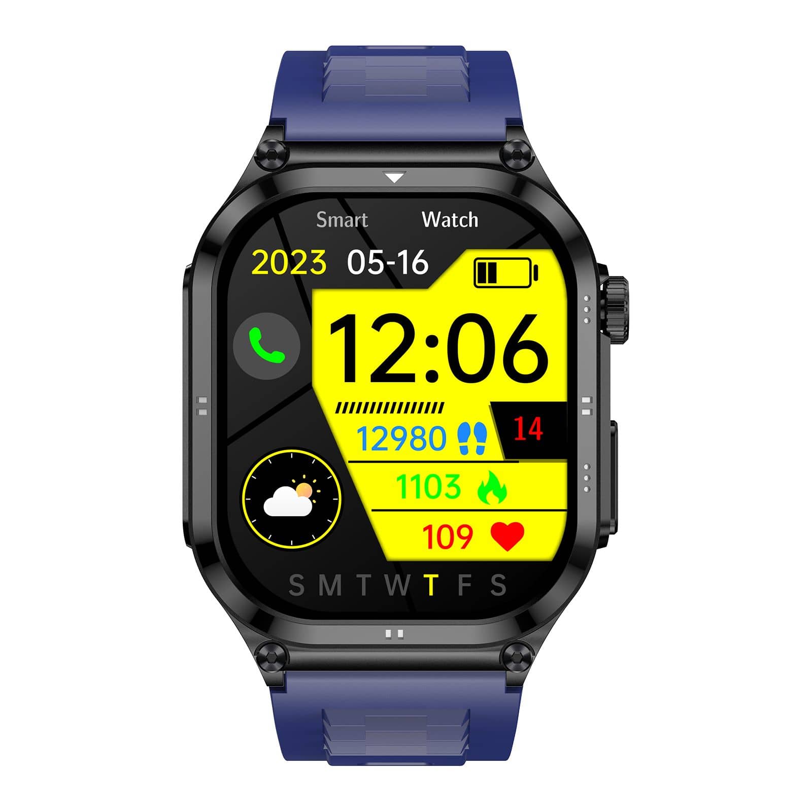 Suga281 AMOLED Slim Blood Glucose Outdoor ECG/EKG Bluetooth Calls Health Measurement Smart Watch