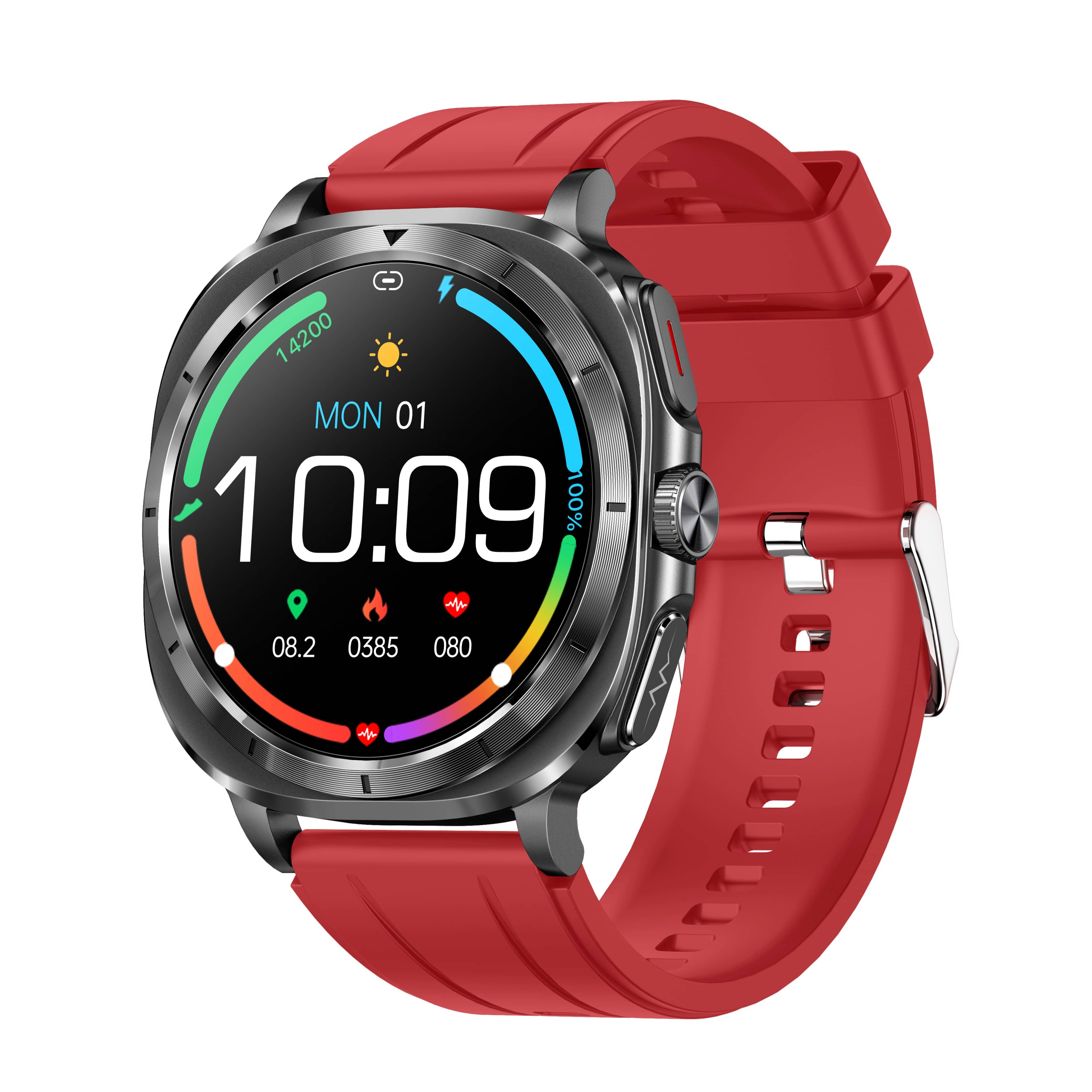 Suga492 One-click ECG/EKG Blood Glucose Blood Pressure Call Intelligent Sports Health Smart Watch