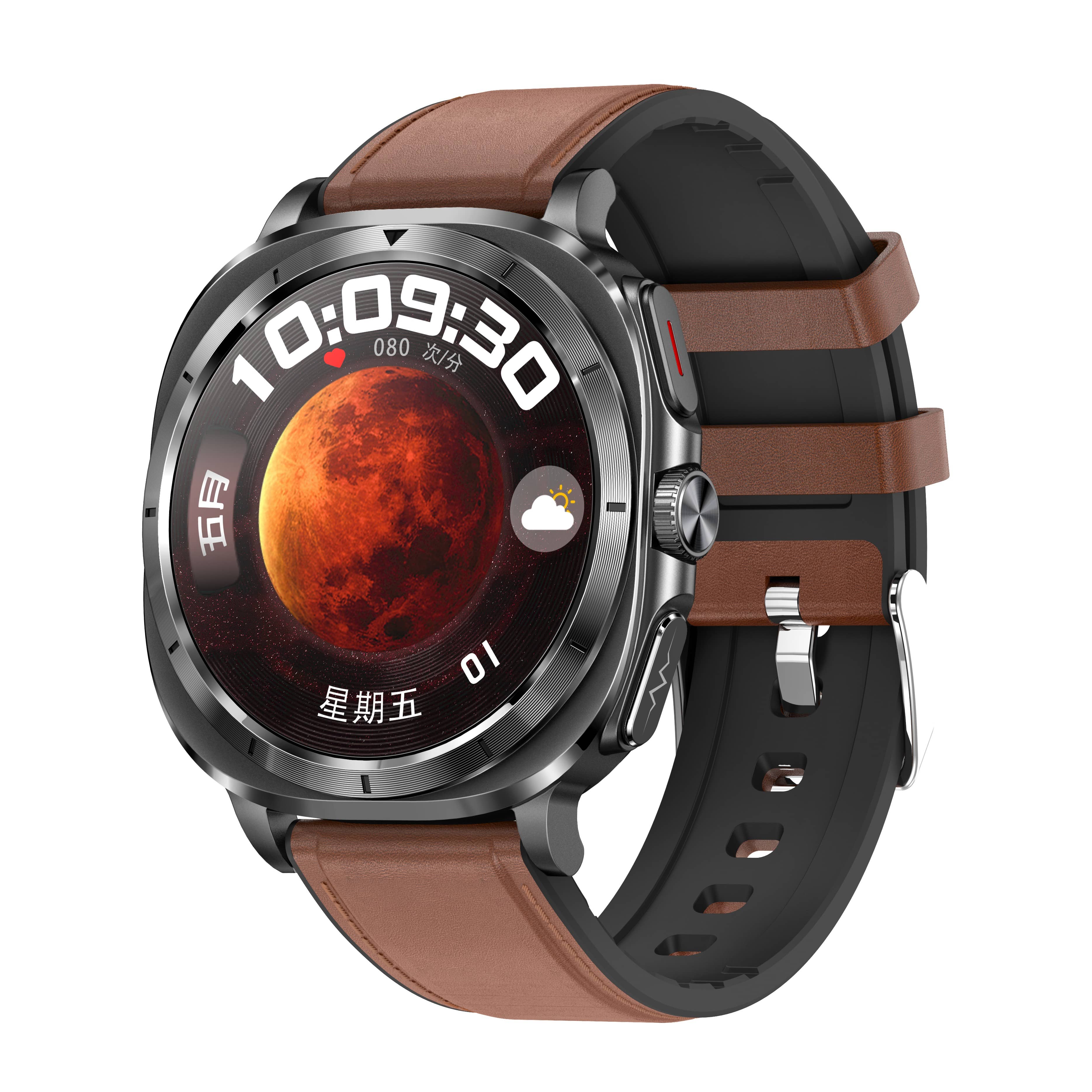 Suga492 One-click ECG/EKG Blood Glucose Blood Pressure Call Intelligent Sports Health Smart Watch
