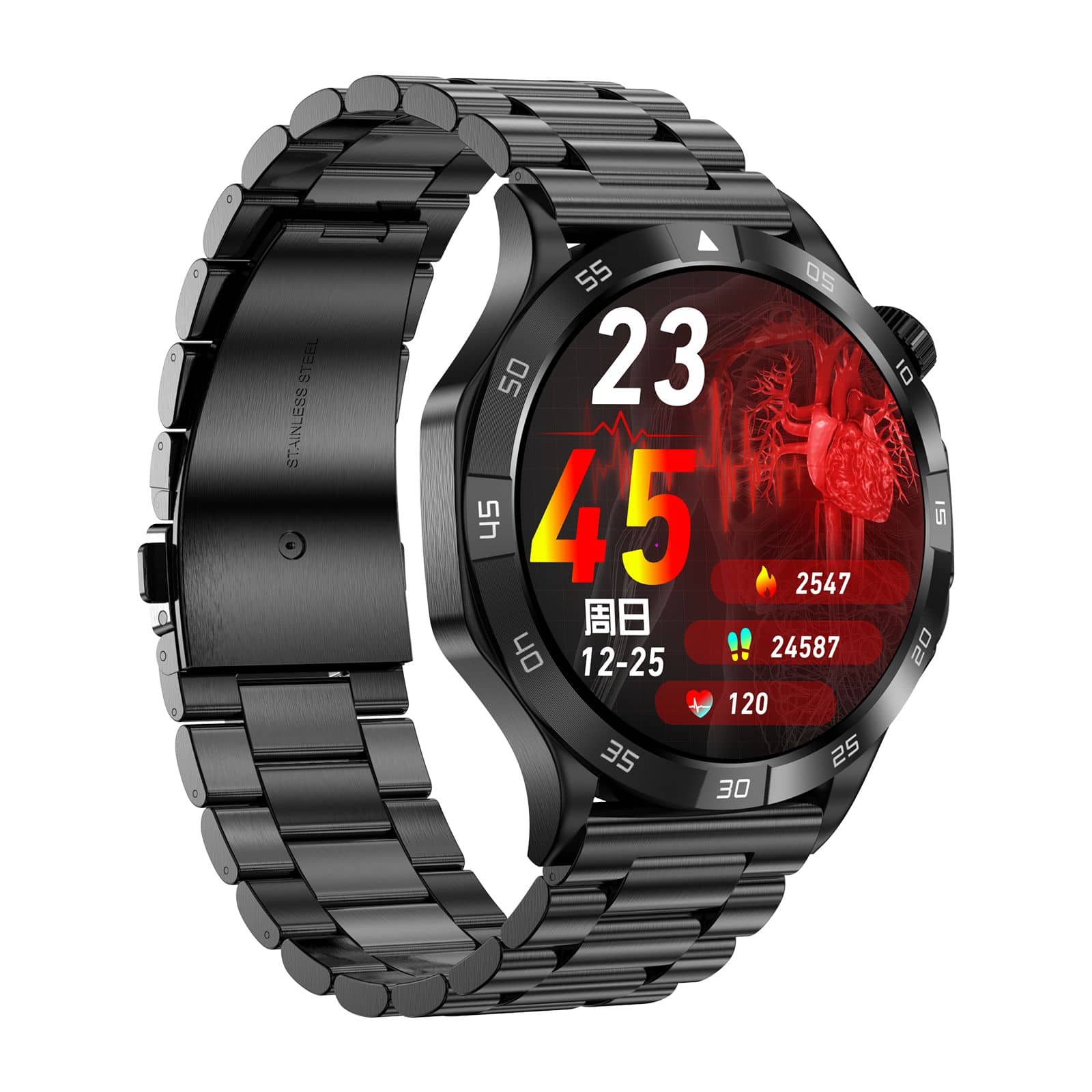 Suga381 Master of Extraordinary Health Exercise Management High end Smart Health Watch ECG/EKG Blood Sugar Blood Pressure Monitoring
