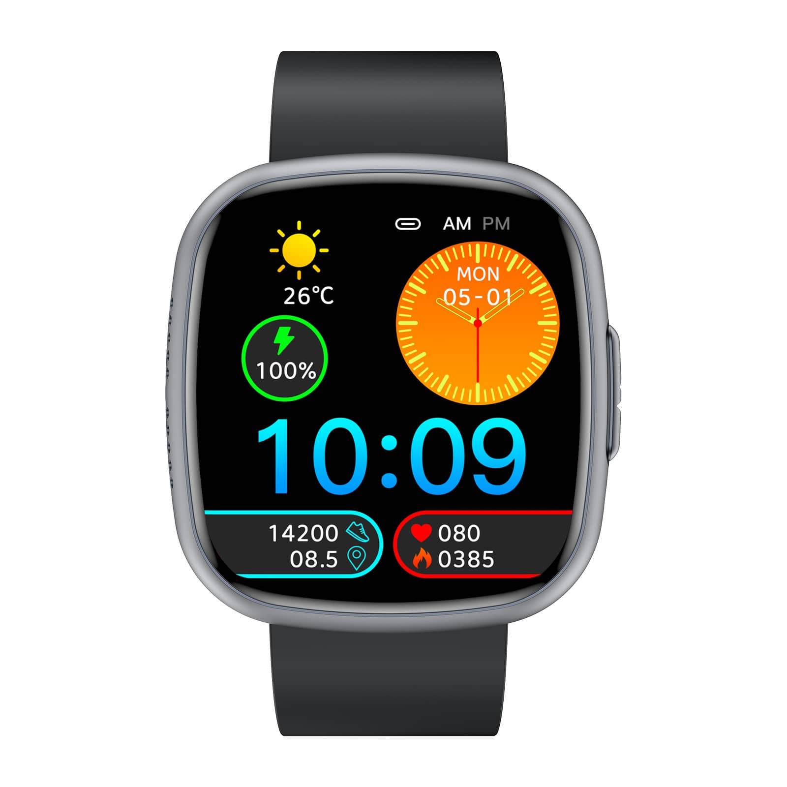 Suga593 Professional ECG Blood Glucose Blood Pressure Heart Rate HRV Monitoring Smart Watch