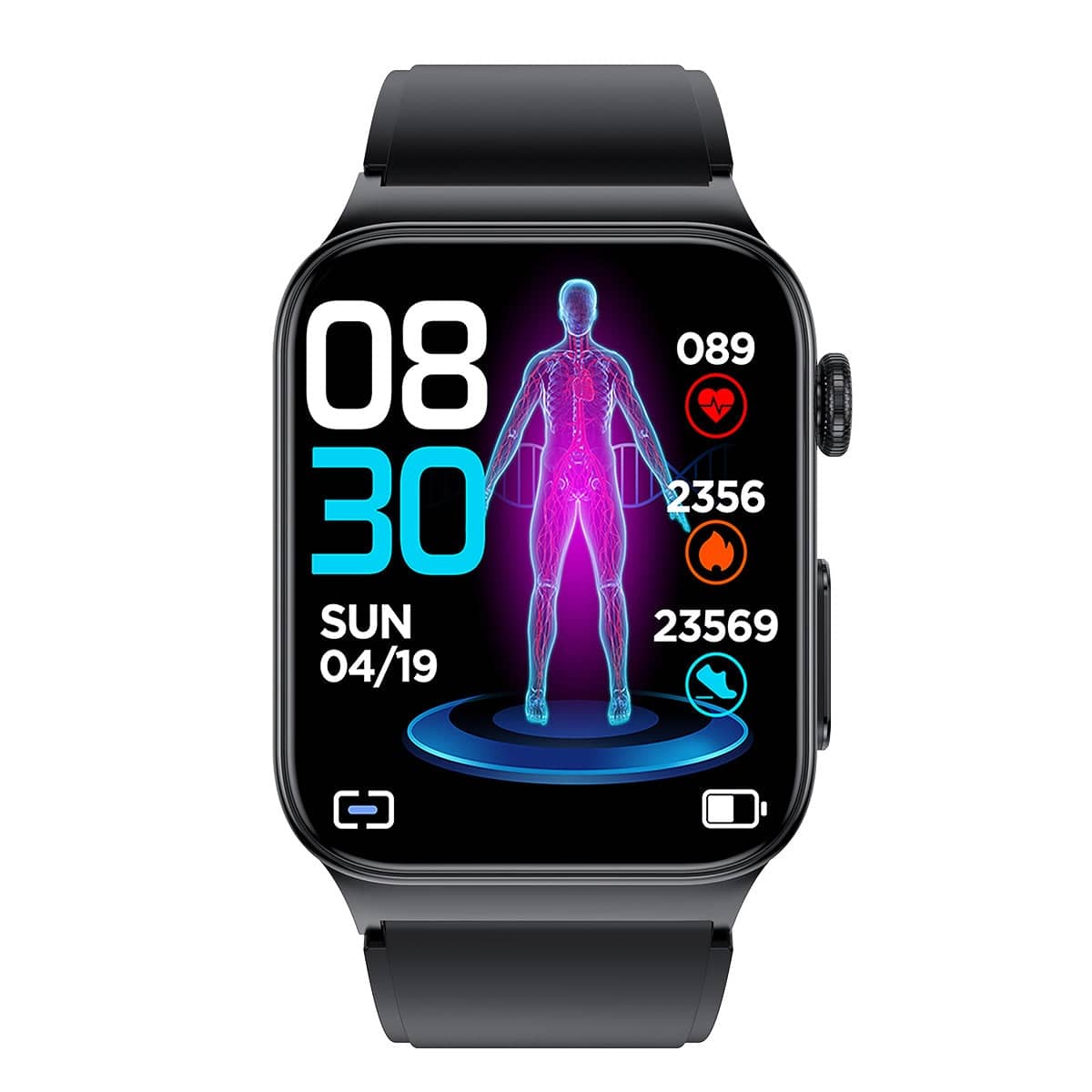 Suga50 High-end ECG/PTT/HRV and Blood Glucose Blood Pressure Heart Rate Smart Health Watch