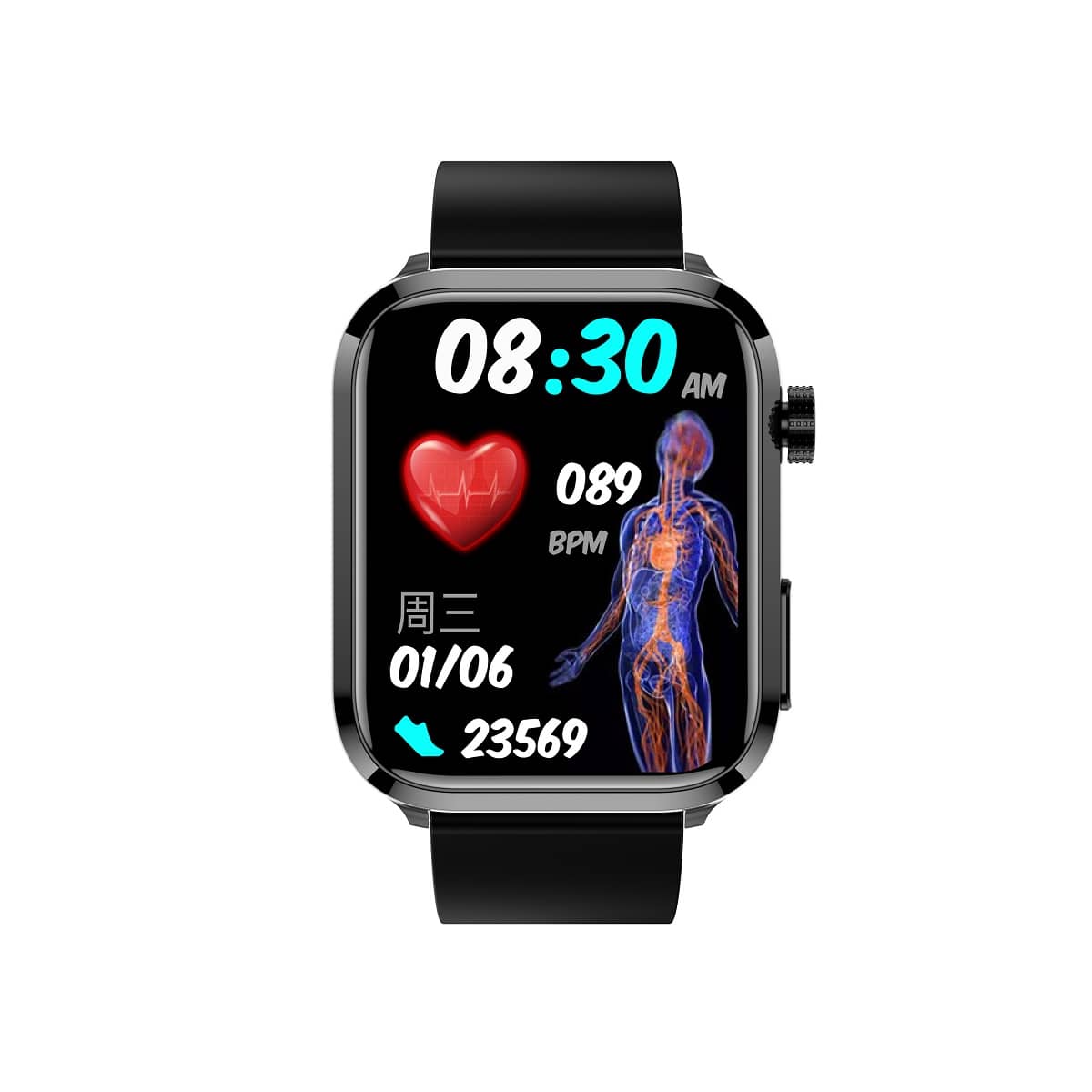Suga210 Lipid-uric Acid ECG/EKG Blood Sugar Blood Pressure Health Management Smart Watch
