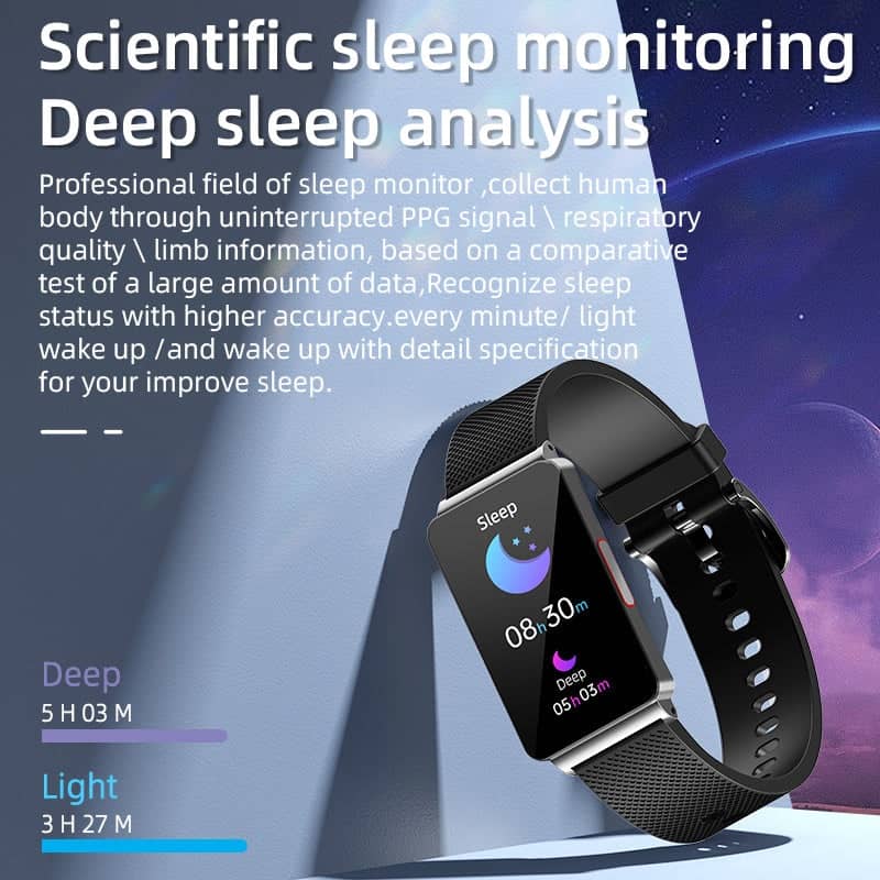 Suga80 One-click Blood Glucose Blood Pressure Sleep Heart Rate Measurement Sports Smart Bracelet
