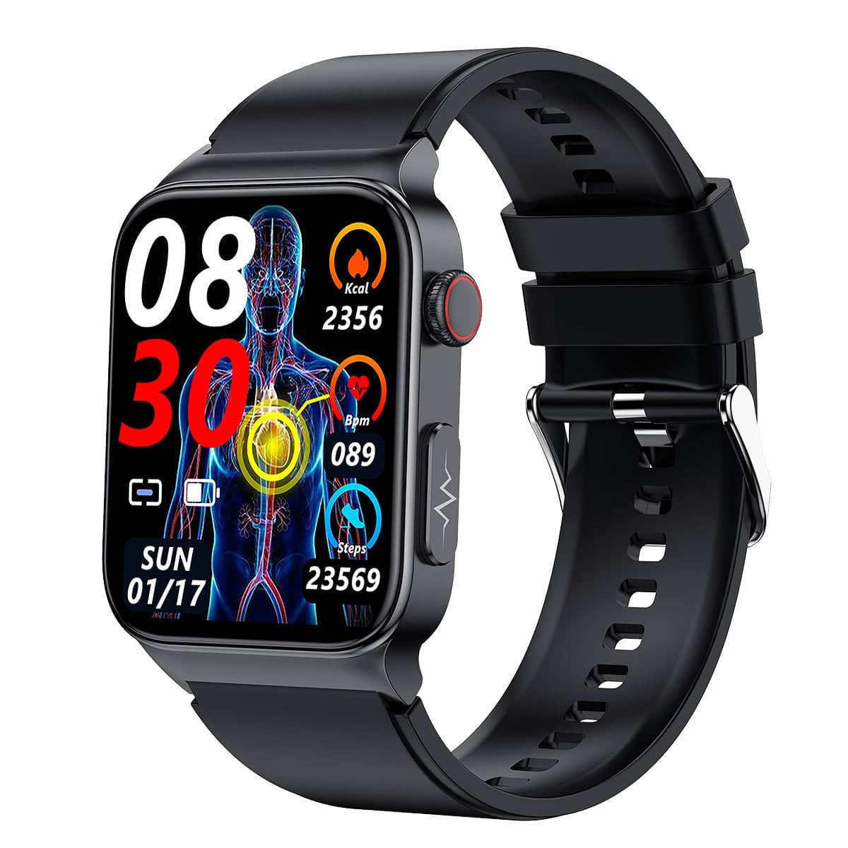 Suga50 High-end ECG/PTT/HRV and Blood Glucose Blood Pressure Heart Rate Smart Health Watch