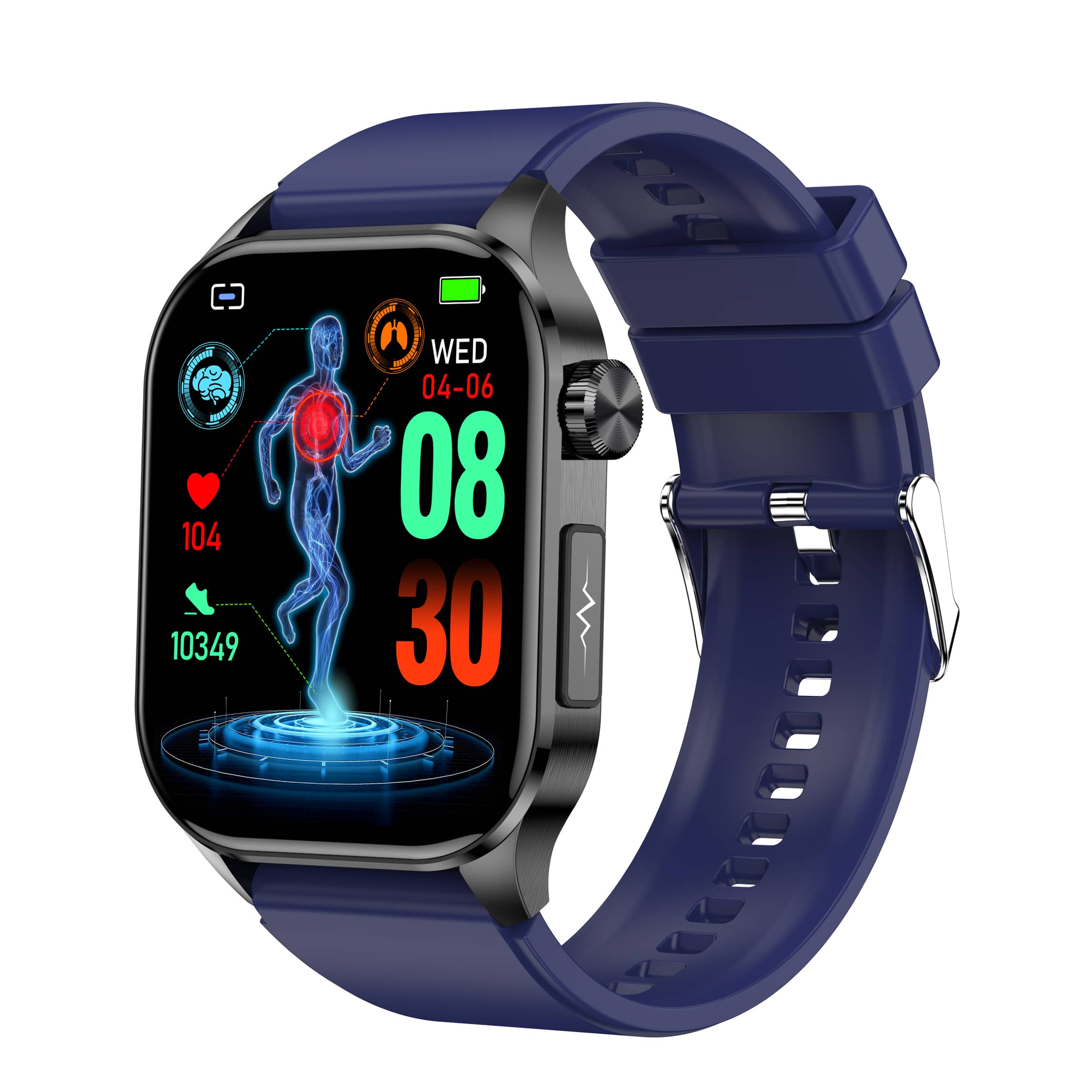 Suga580 ECG/EKG Blood Sugar Blood Pressure Call Intelligent Health Management Smart Watch