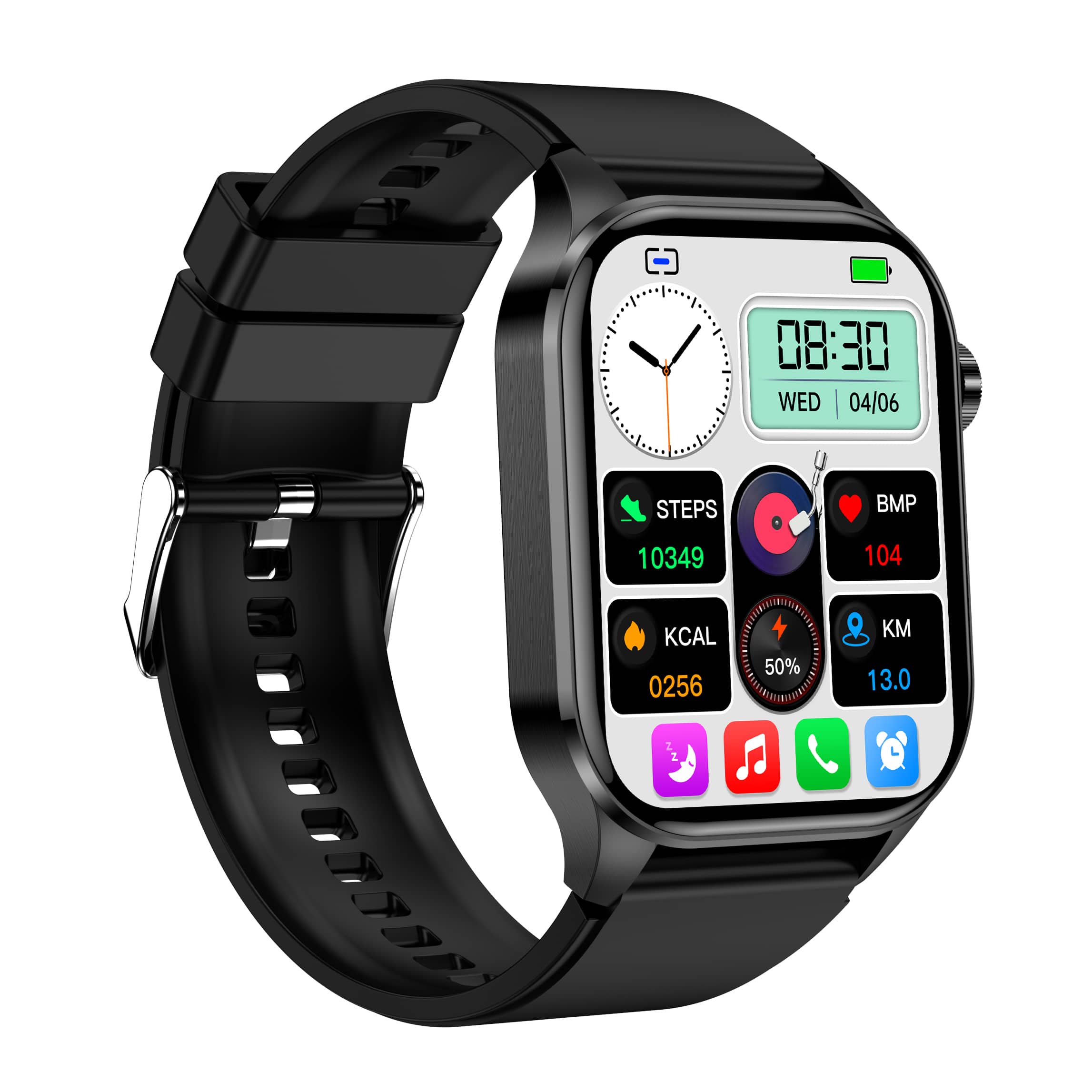 Suga580 ECG/EKG Blood Sugar Blood Pressure Call Intelligent Health Management Smart Watch