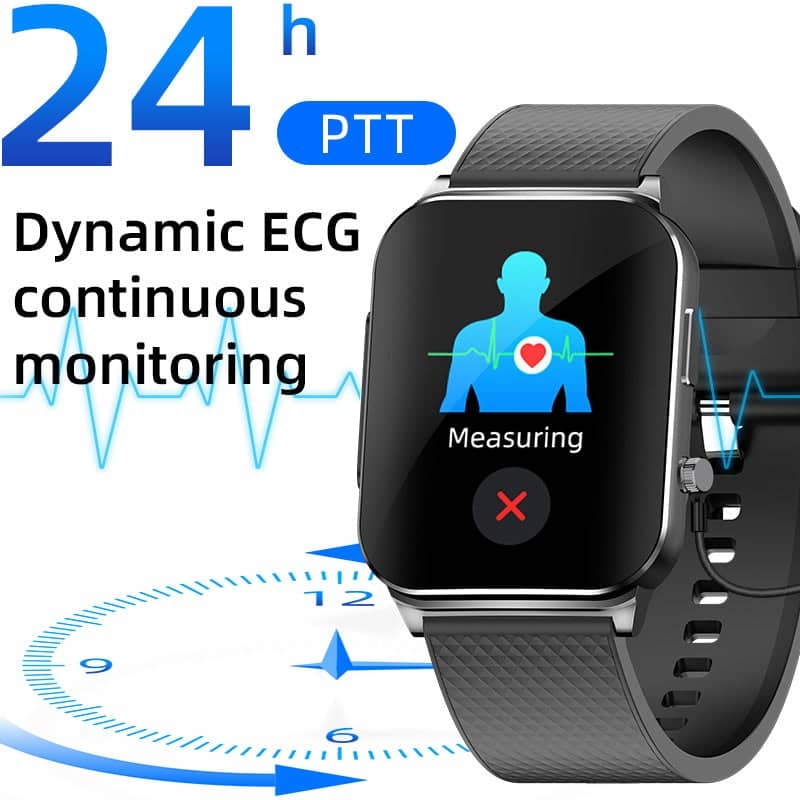 PH03 PTT Dynamic ECG Blood Glucose Heart Rate Blood Pressure Monitoring Smart Watch