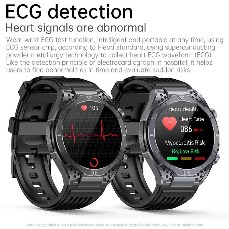 SugaS4 AMOLED ECG Blood Glucose Blood Pressure Heart Rate Bluetooth Voice Call Smart Watch