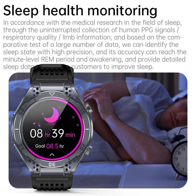 SugaS4 AMOLED ECG Blood Glucose Blood Pressure Heart Rate Bluetooth Voice Call Smart Watch