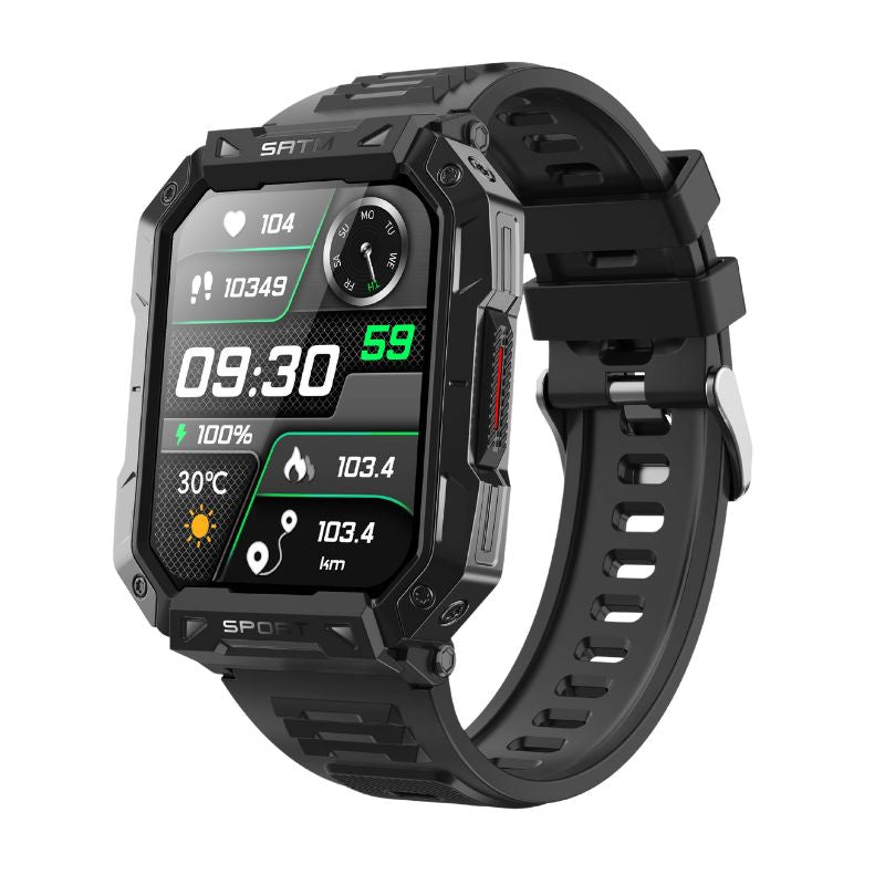 Suga307 2.10-inch High-defnition Large Screen Blood Glucose Heart Rate Tracking Sports Bluetooth Health Smart Watch