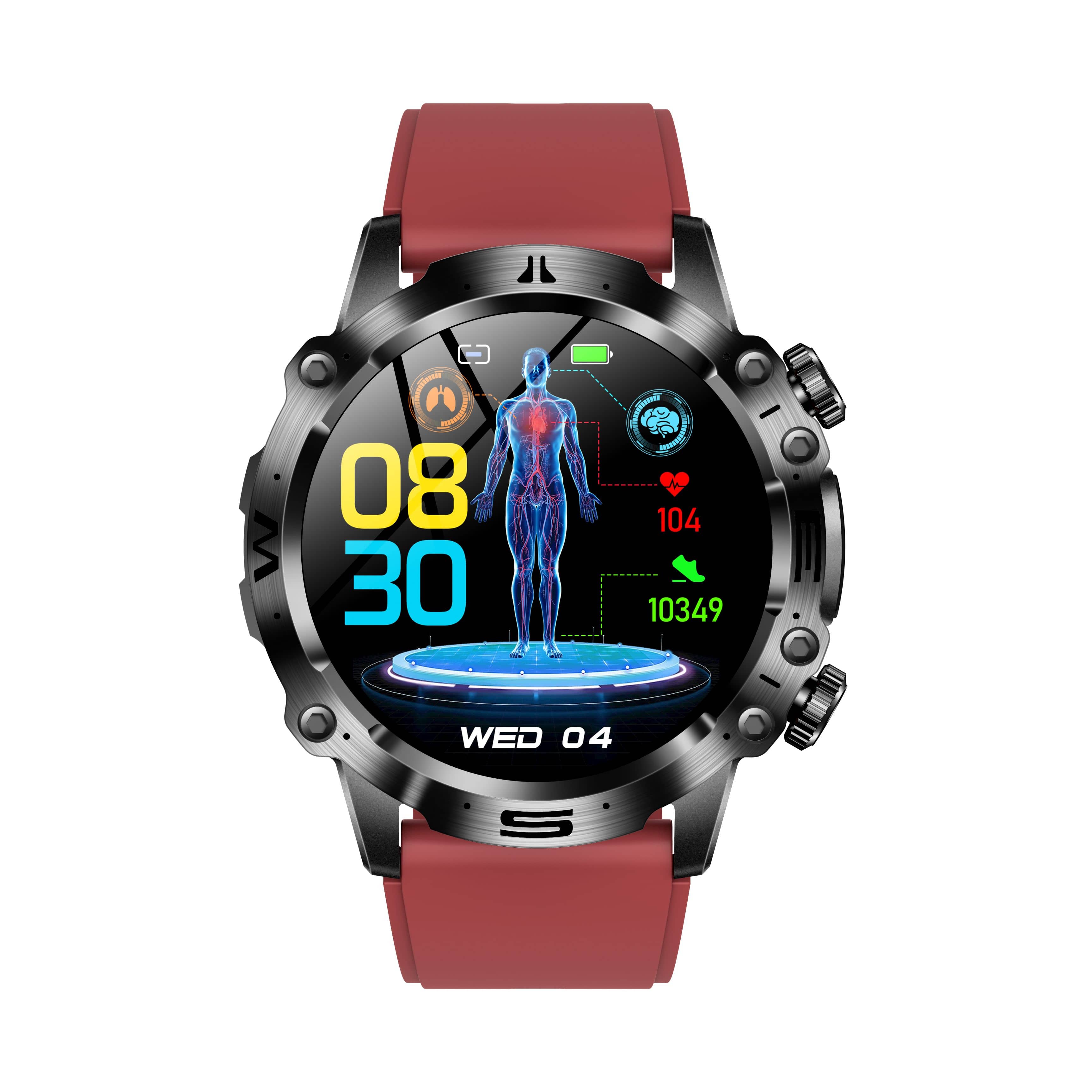 Suga48 Hige-end ECG/EKG Blood Glucose Blood Pressure Health HD Sports Call Smart Watch