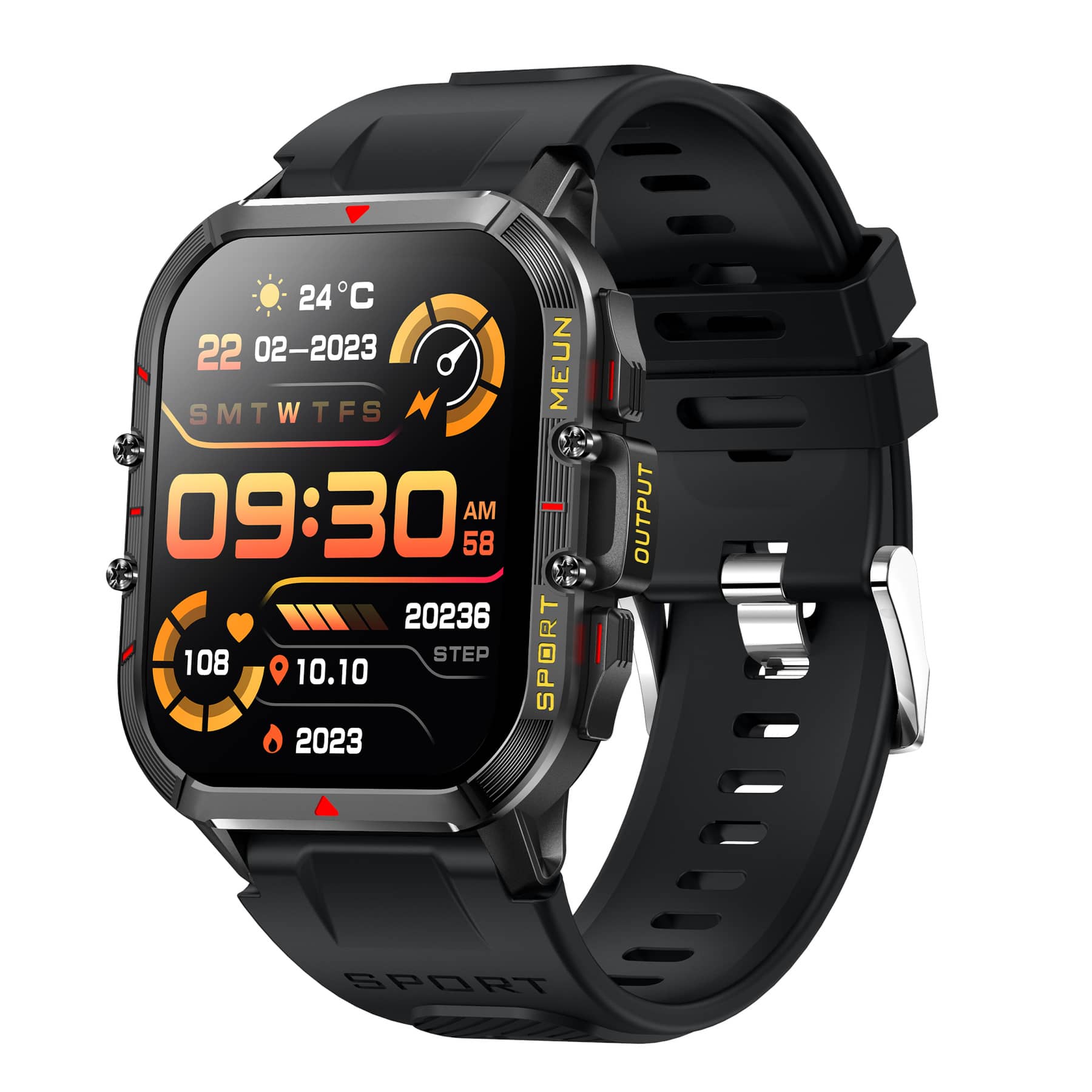 Suga56 Anti Drop Waterproof and Dust-proof Cold Resistant Military Sports Blood Glucose Heart Rate Monitor Health Smart Watch
