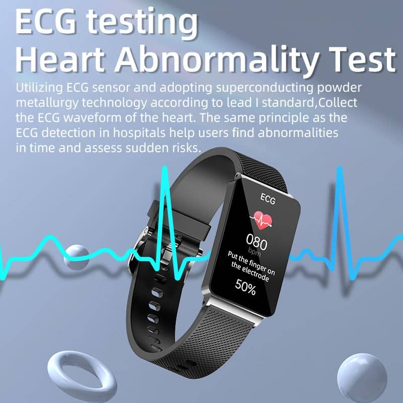 Suga80 One-click Blood Glucose Blood Pressure Sleep Heart Rate Measurement Sports Smart Bracelet