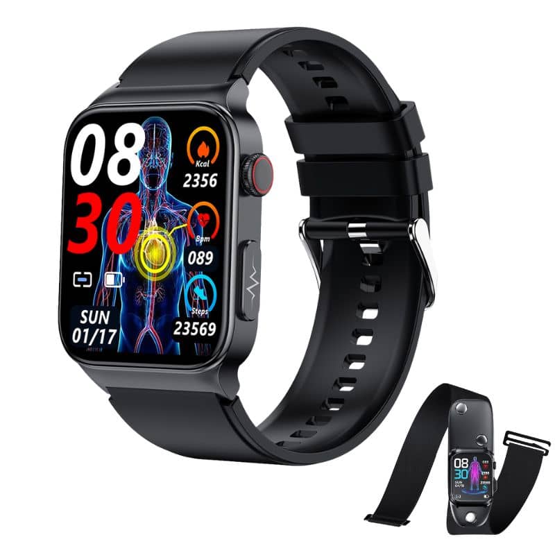 Suga50 High-end ECG/PTT/HRV and Blood Glucose Blood Pressure Heart Rate Smart Health Watch