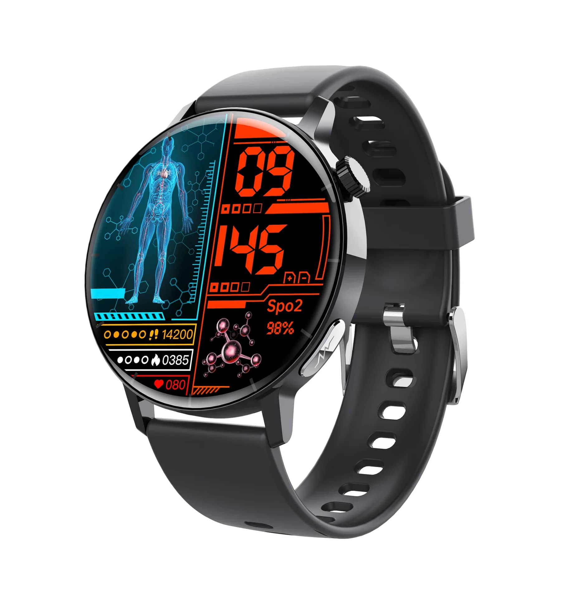 Suga67pro Fourth-generation Blood Sugar Blood Pressure ECG/EKG Smart Watch