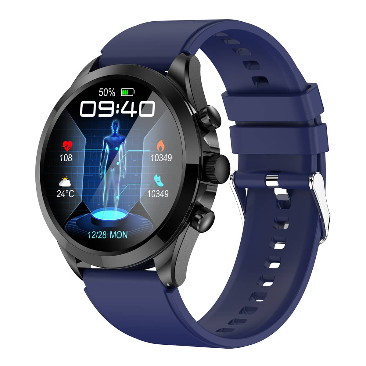 Suga44 Non-invasive Blood Glucose Blood Pressure ECG/EKG HRV Monitoring Health Smart Watch