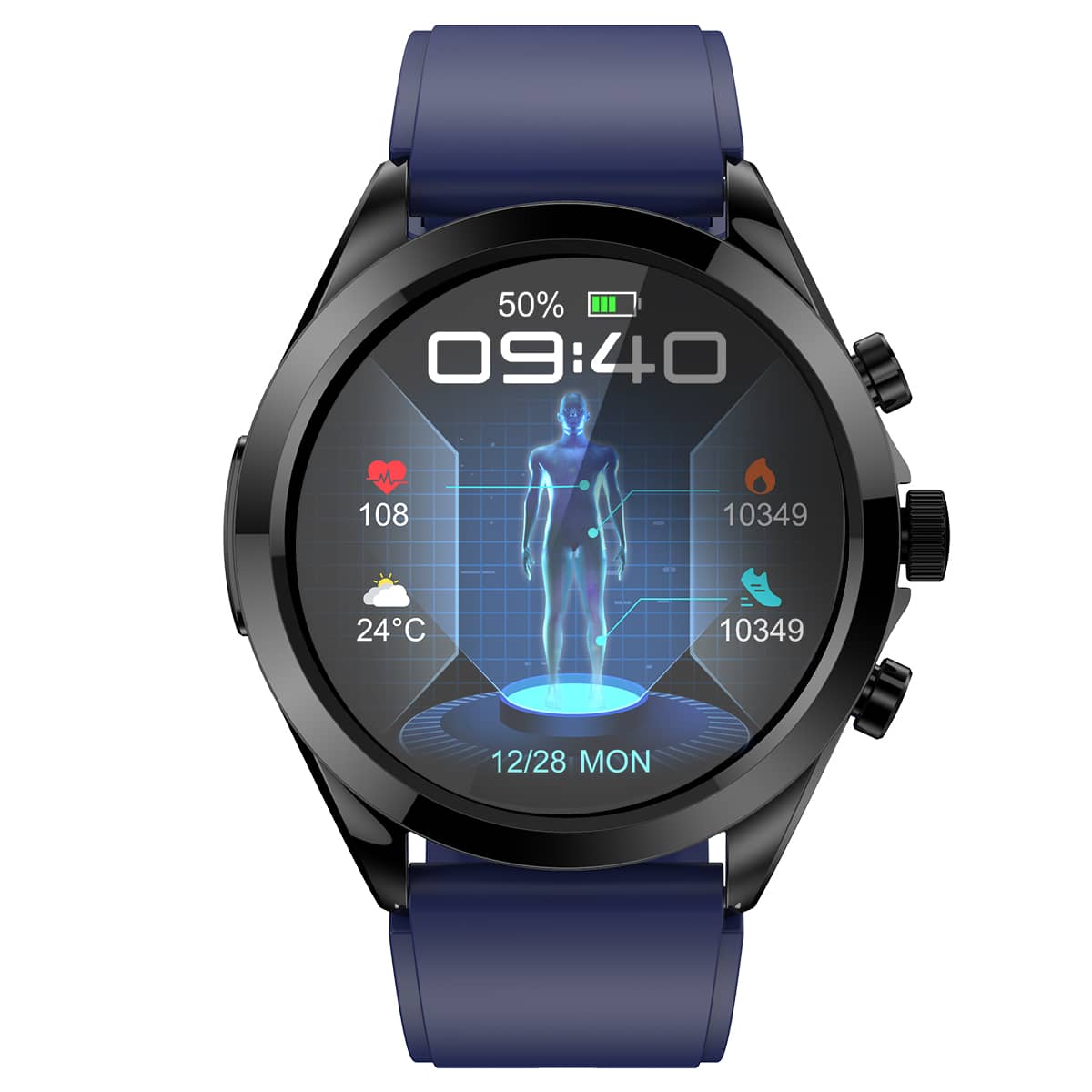 Suga44 Non-invasive Blood Glucose Blood Pressure ECG/EKG HRV Monitoring Health Smart Watch