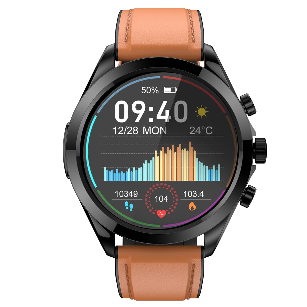 Suga44 Non-invasive Blood Glucose Blood Pressure ECG/EKG HRV Monitoring Health Smart Watch
