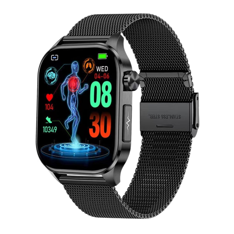 Suga580 ECG/EKG Blood Sugar Blood Pressure Call Intelligent Health Management Smart Watch