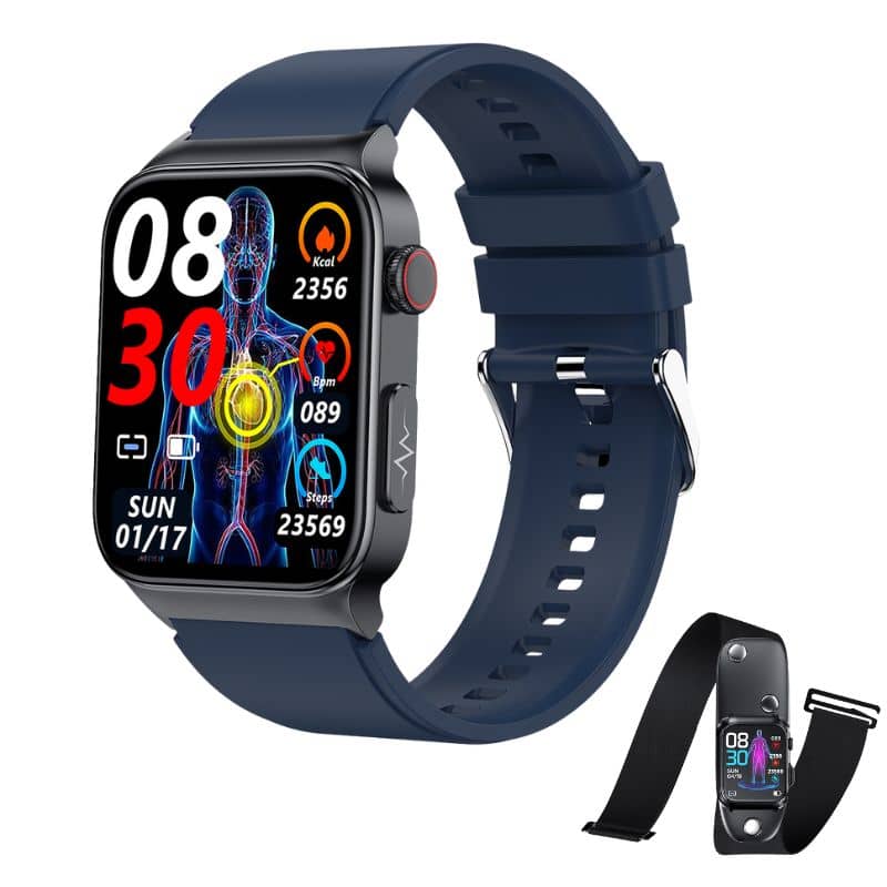 Suga50 High-end ECG/PTT/HRV and Blood Glucose Blood Pressure Heart Rate Smart Health Watch